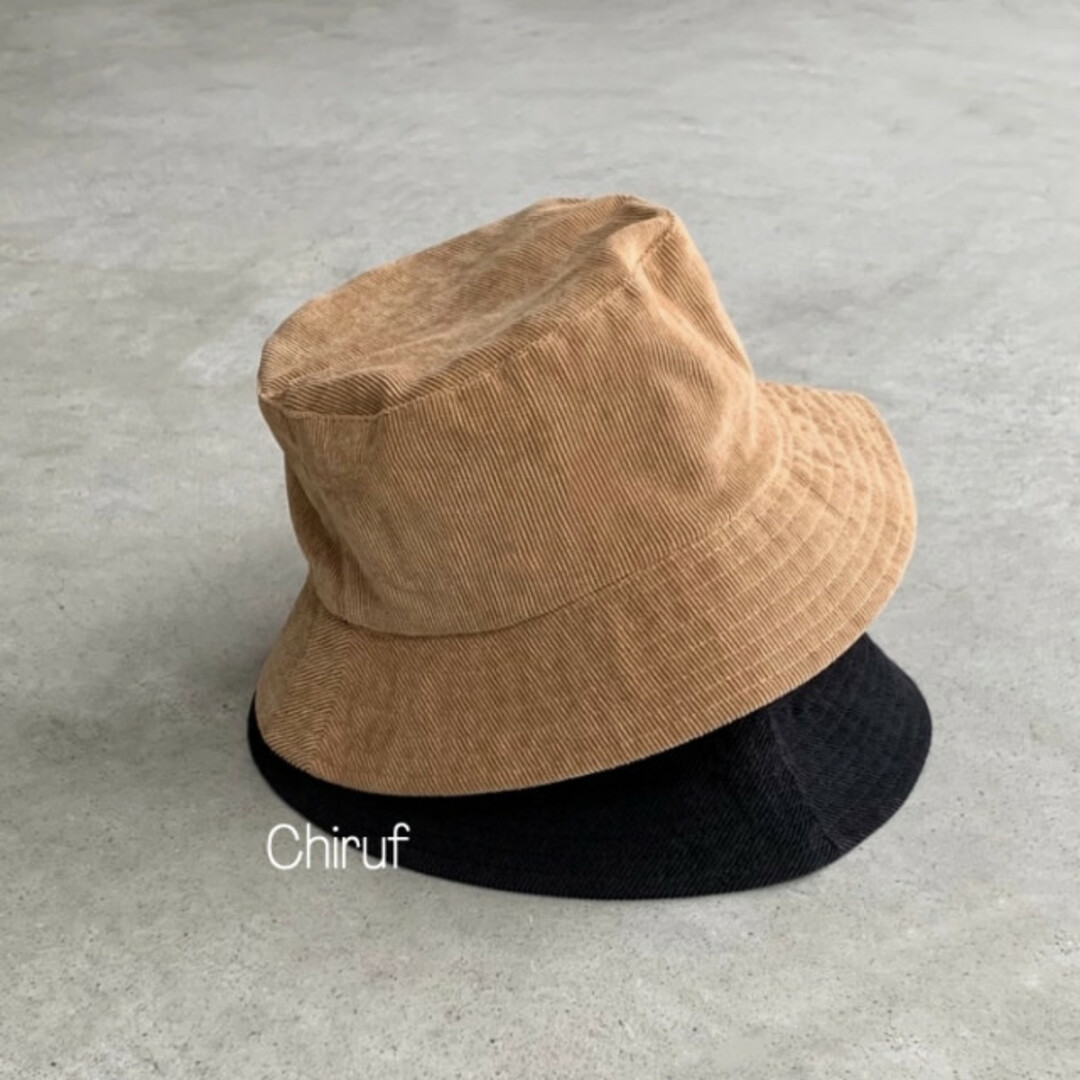 コーデュロイバケットハット ベージュ 帽子 レディース ファッション 小物 韓国 レディースの帽子(ハット)の商品写真