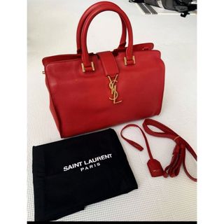 サンローラン(Saint Laurent)のサンローランパリ カバス ハンドバッグ 2way ミニボストン バッグ レッド(ハンドバッグ)