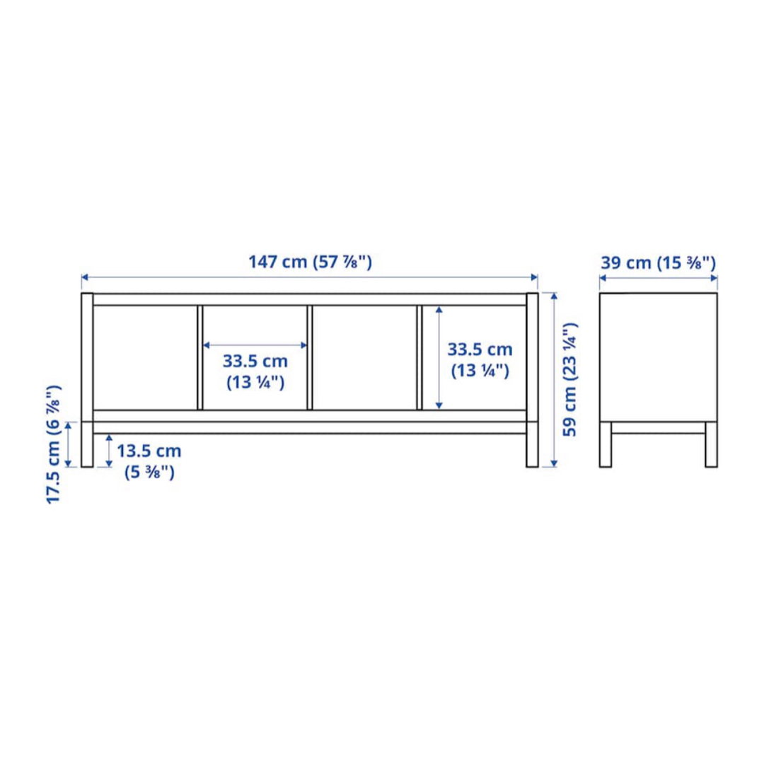 IKEA(イケア)のKALLAX カラックス アイアンフレーム　札幌　オーク調 インテリア/住まい/日用品の収納家具(リビング収納)の商品写真