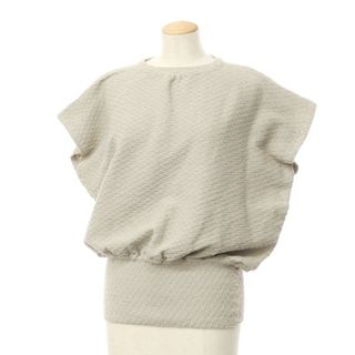 【中古】ミー イッセイミヤケ me ISSEY MIYAKE 2023年秋冬 ノースリーブ プルオーバーニット グレージュ系【サイズ表記なし（M位）】【レディース】(ニット/セーター)