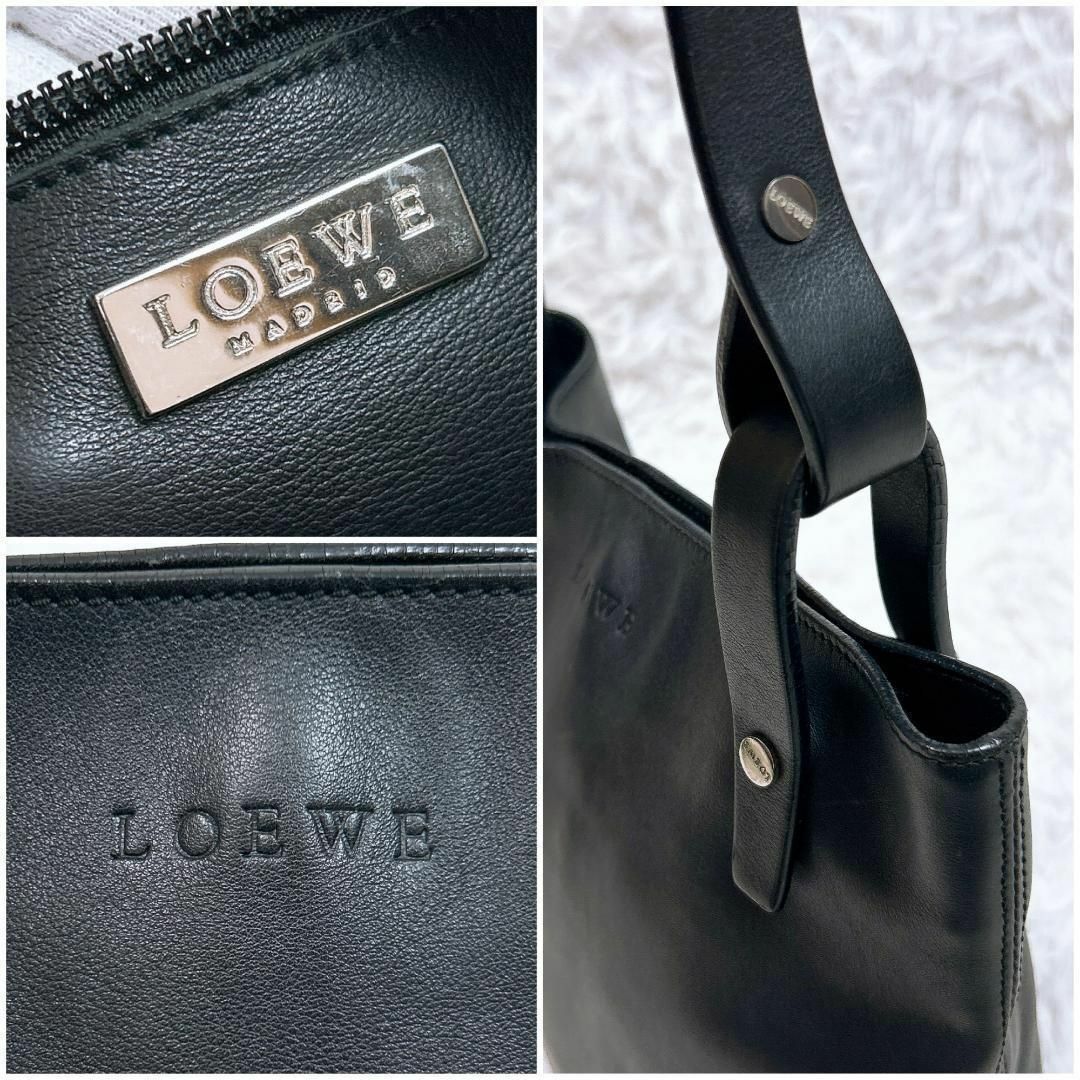 LOEWE(ロエベ)の☆LOEWE ロエベ アシンメトリック トート オールレザー ブラック レディースのバッグ(トートバッグ)の商品写真