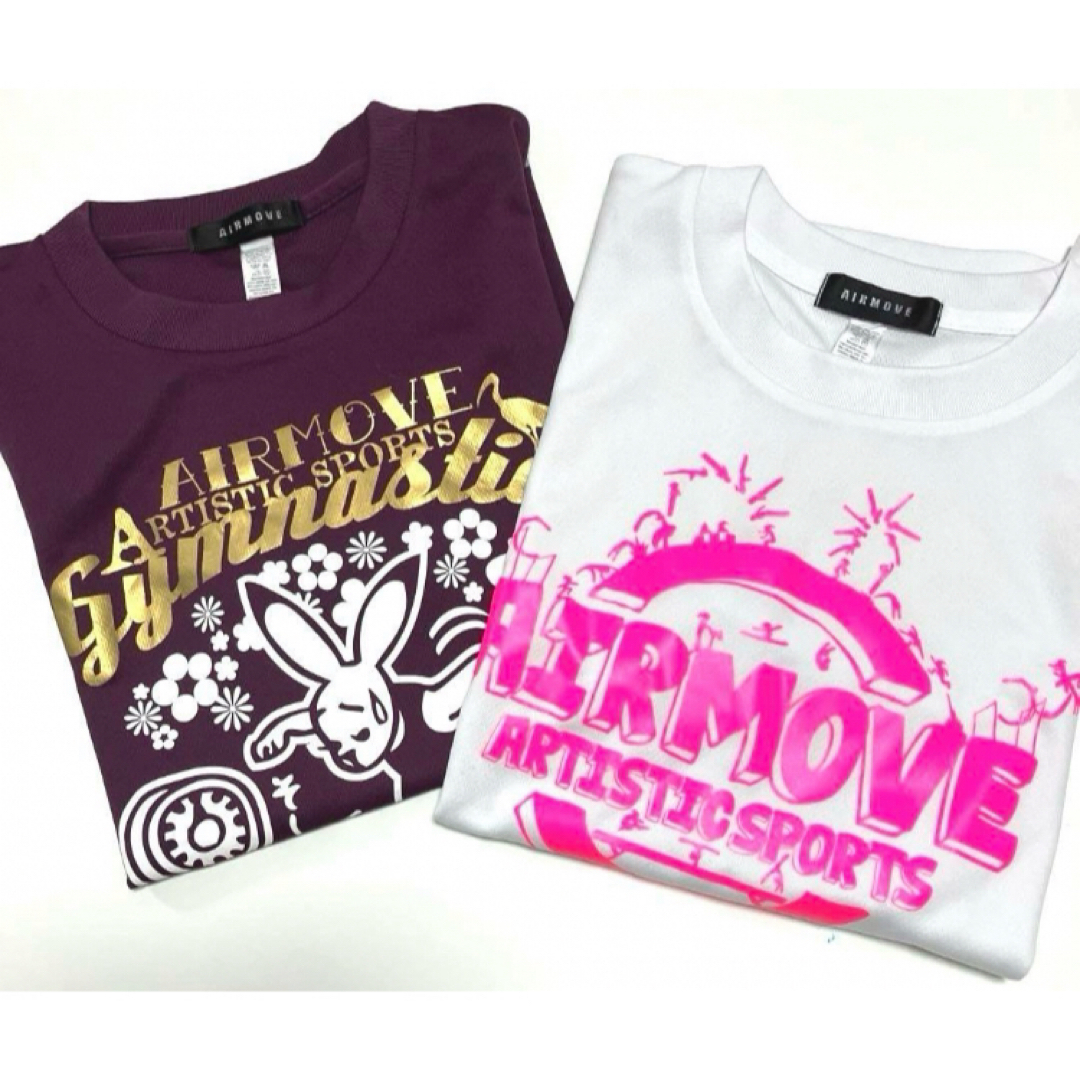 エアムーブ　AIRMOVE  gymnastics  体操 Tシャツ　2着セット スポーツ/アウトドアのスポーツ/アウトドア その他(その他)の商品写真