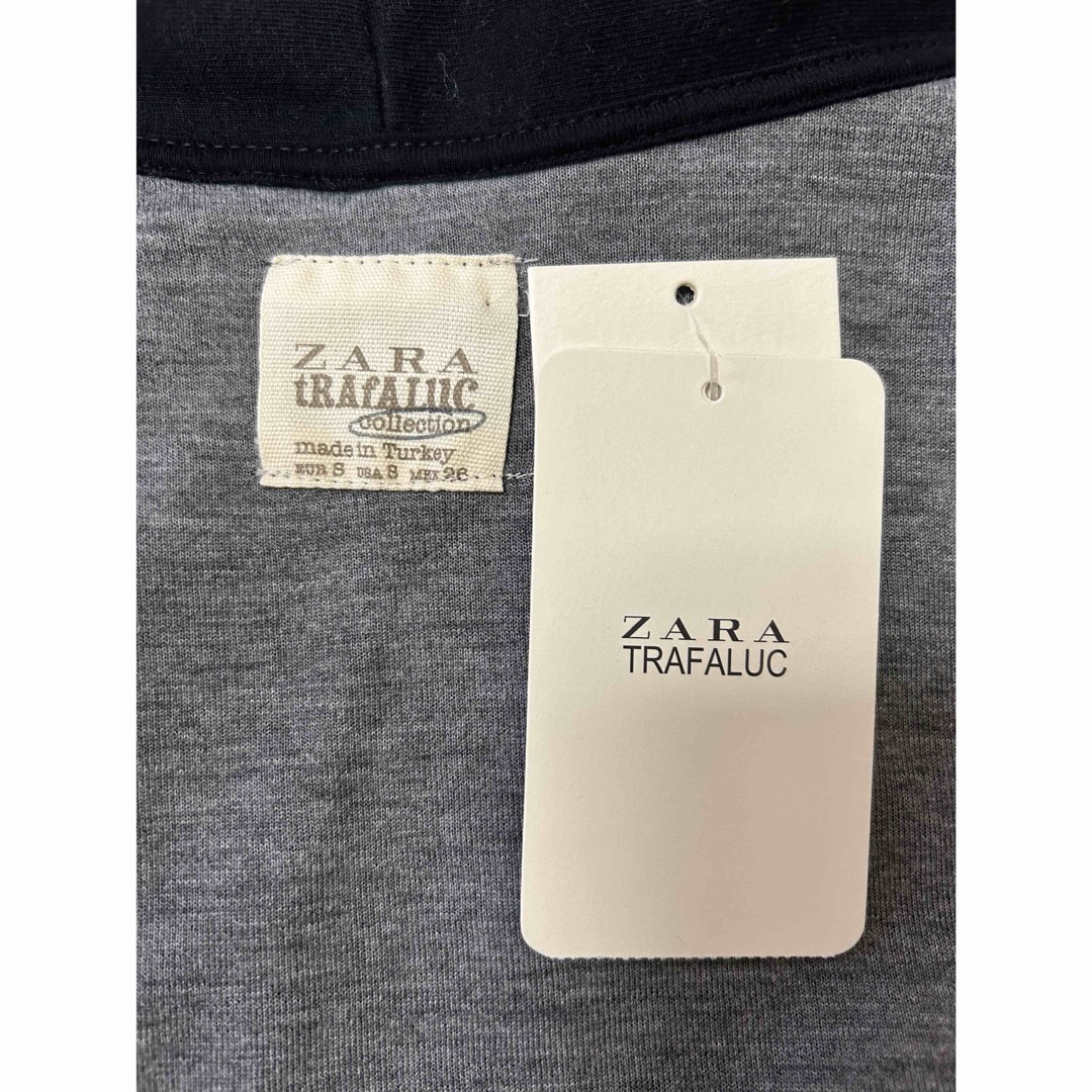 ZARA(ザラ)の新品 ZARA ザラ レディース 七分袖トラファルックカーディガン ブラック S レディースのトップス(カーディガン)の商品写真