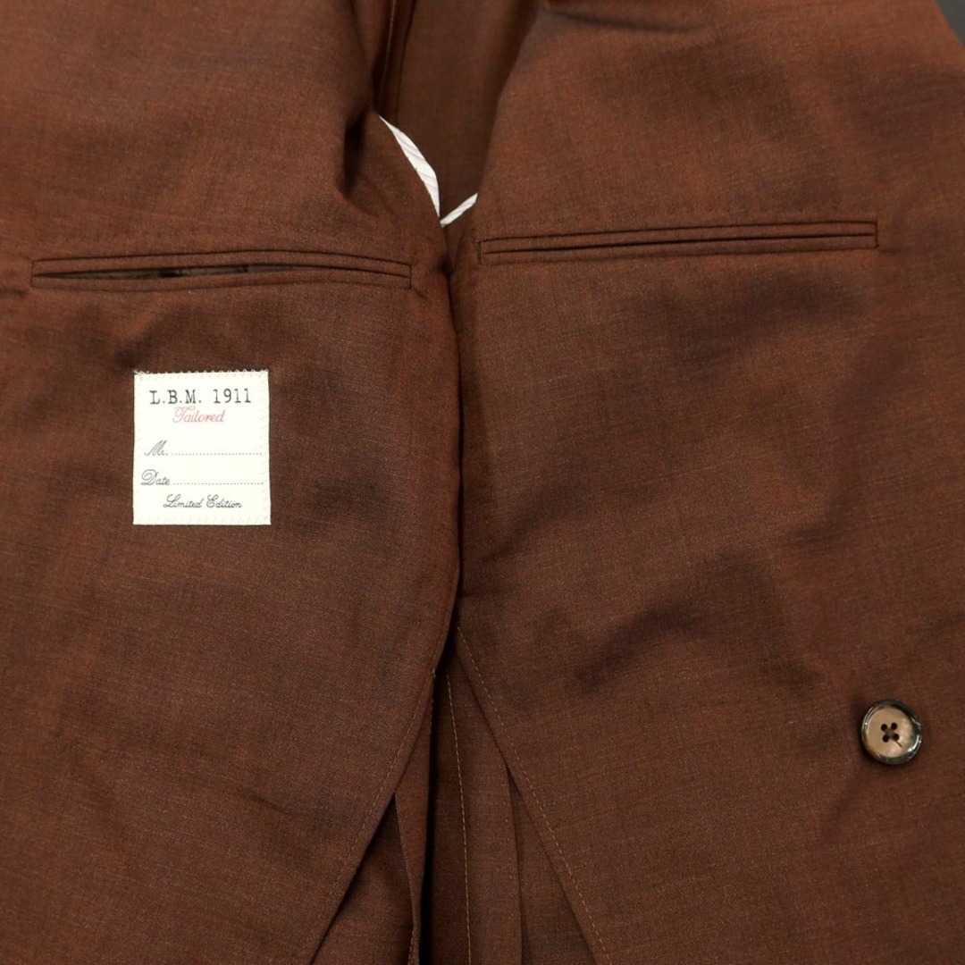 【新品】エルビーエム1911 L.B.M.1911 ストレッチウール ダブルジャケット ブラウン【サイズ46】【メンズ】 メンズのジャケット/アウター(テーラードジャケット)の商品写真