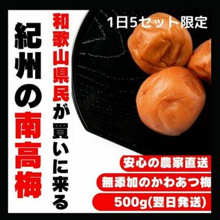 高級 昔ながら  紀州南高梅 500g 梅 無添加 和歌山 紀州 白梅(漬物)