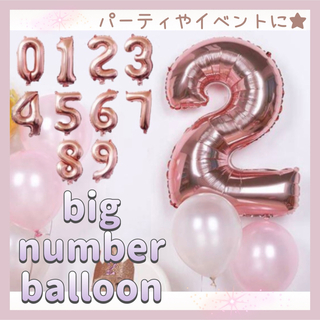 【新品】  BIG 数字 バルーン 誕生日 記念日 バルーン デコレーション 