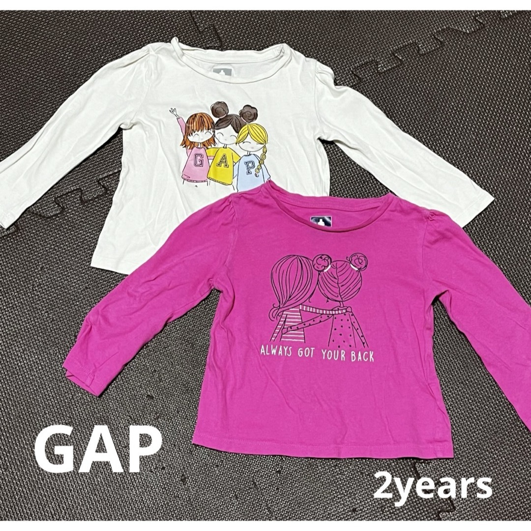 GAP(ギャップ)のGap ギャップ 2years  90 2枚まとめて 女の子 キッズ/ベビー/マタニティのキッズ服女の子用(90cm~)(その他)の商品写真