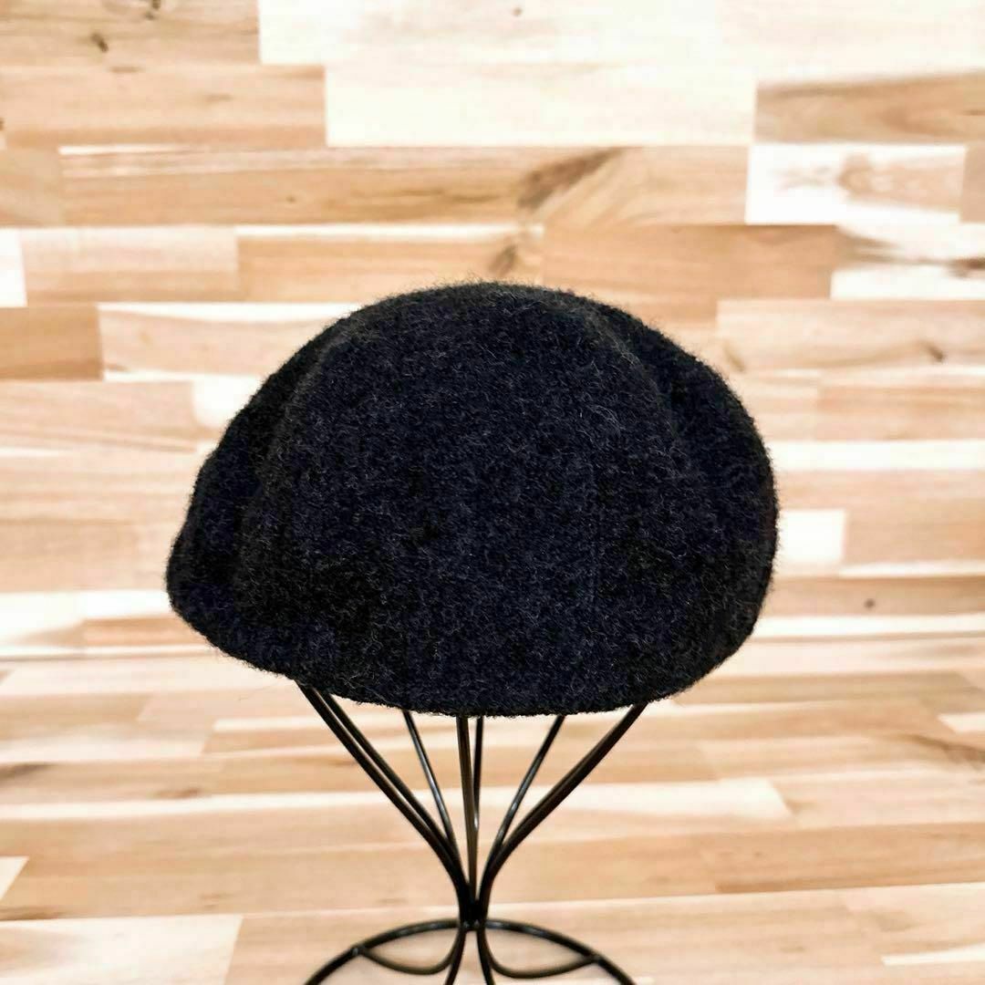 HELEN KAMINSKI(ヘレンカミンスキー)の希少【ヘレンカミンスキー】子羊 バージン ウール100% ハンチング ロゴ 黒 レディースの帽子(ハンチング/ベレー帽)の商品写真