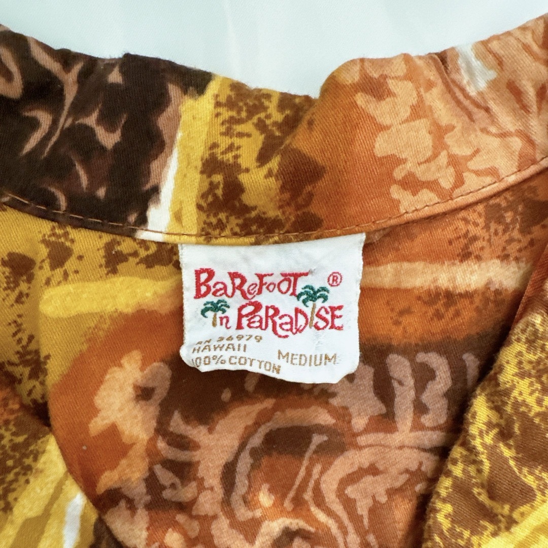 希少　barefoot in paradise アロハシャツ　ハワイ　ティキ メンズのトップス(シャツ)の商品写真