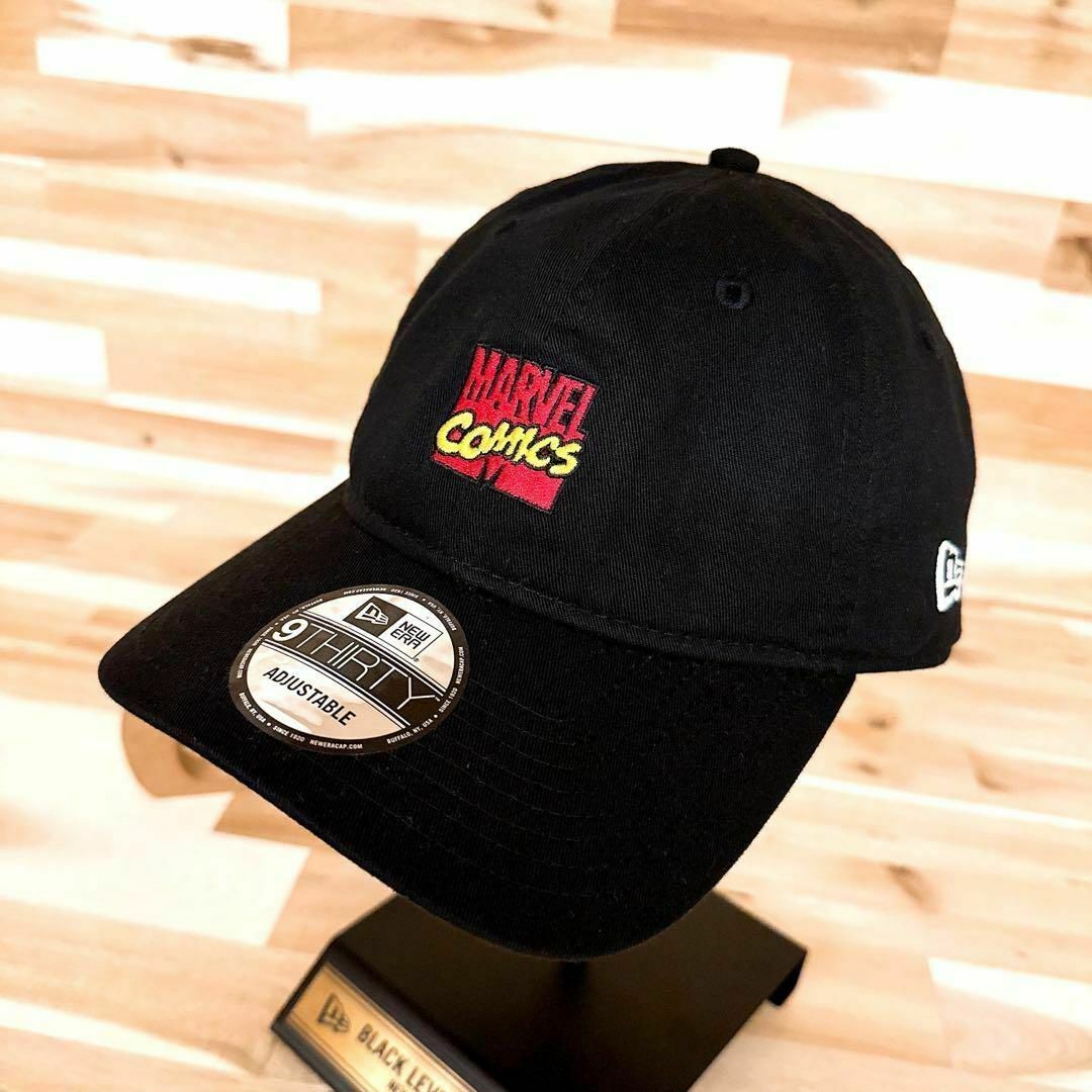 NEW ERA(ニューエラー)の【ニューエラ×マーベル】限定コラボ コミック 刺繍ロゴ キャップ アメコミ 黒 メンズの帽子(キャップ)の商品写真