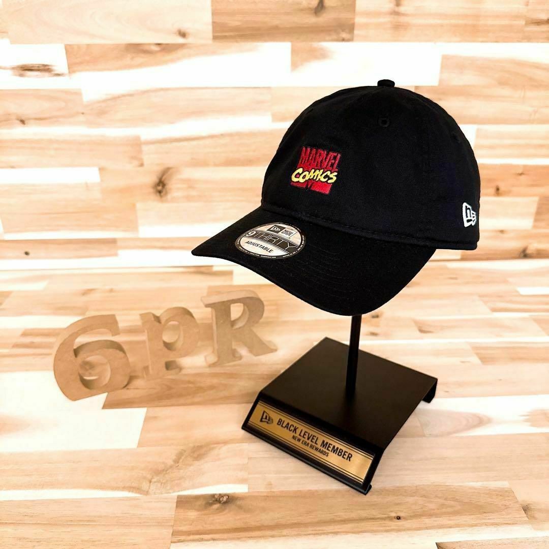 NEW ERA(ニューエラー)の【ニューエラ×マーベル】限定コラボ コミック 刺繍ロゴ キャップ アメコミ 黒 メンズの帽子(キャップ)の商品写真