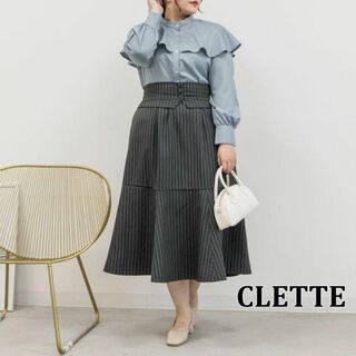 clette - 未使用タグ付き CLETTE オリジナル★ストライプドッキングワンピース LL