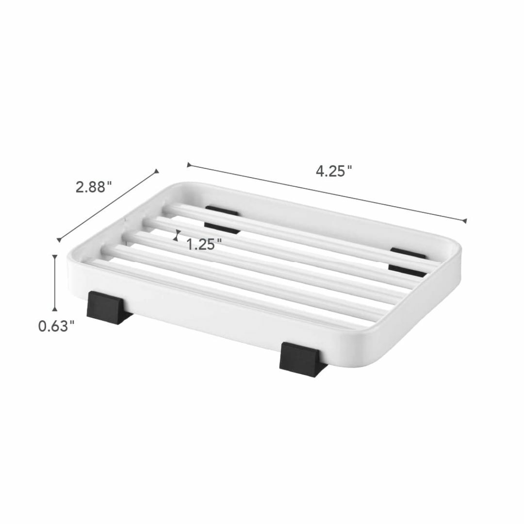 色:ホワイト_パターン名:1段山崎実業Yamazaki ソープトレー ホワイ インテリア/住まい/日用品の日用品/生活雑貨/旅行(タオル/バス用品)の商品写真
