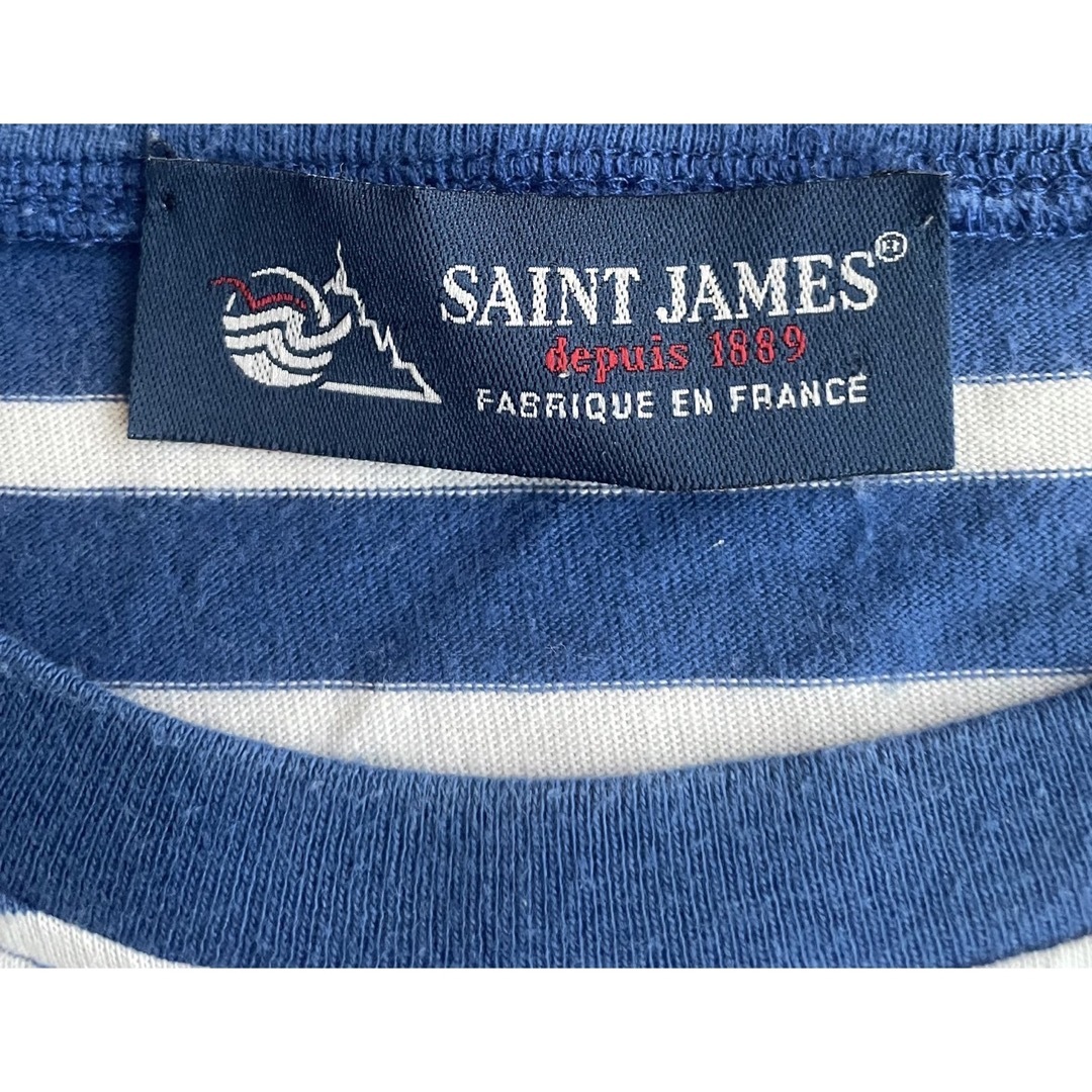 SAINT JAMES(セントジェームス)のセントジェームス　ボーダー　青×白　七分袖　レディース レディースのトップス(Tシャツ(長袖/七分))の商品写真