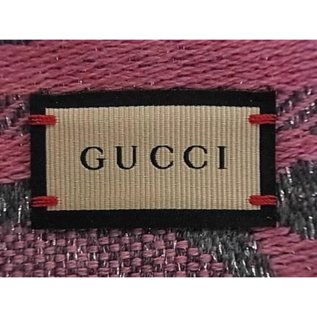 Gucci(グッチ)の■新品同様■ GUCCI グッチ アイコン GG柄 ラナウール×ポリエステル マフラー ストール レディース ピンク系×グレー系 FC3474  メンズのファッション小物(その他)の商品写真