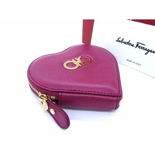 サルヴァトーレフェラガモ(Salvatore Ferragamo)の■新品■未使用■ Salvatore Ferragamo フェラガモ ダブルガンチーニ レザー ハート ポーチ マルチケース ワインレッド系 AV8768 (その他)