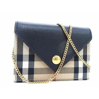 BURBERRY - ■新品同様■ BURBERRY バーバリー ノバチェック キャンバス ショルダーウォレット コインケース 小銭入れ ライトブラウン系 FC0277 