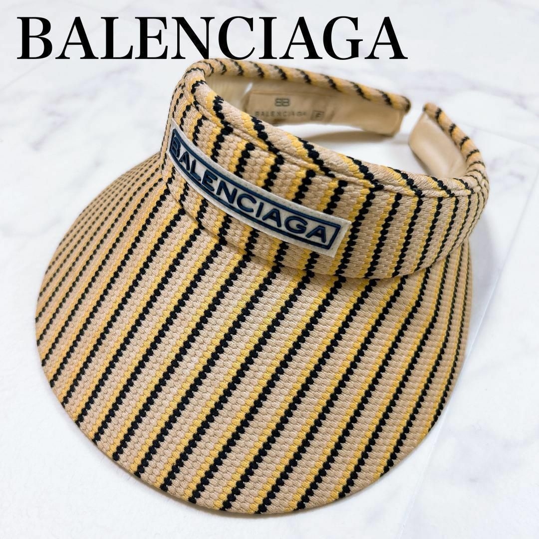 Balenciaga(バレンシアガ)の◇BALENCIAGA バレンシアガ サンバイザー ストライプ レディースの帽子(その他)の商品写真