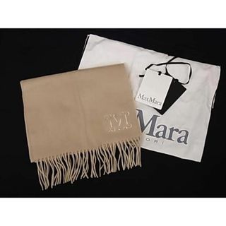 マックスマーラ(Max Mara)の■新品■未使用■ Max Mara マックスマーラ WSDALIA カシミヤ100％ 白タグ フリンジ マフラー 防寒具 レディース ベージュ系 AV9111(その他)