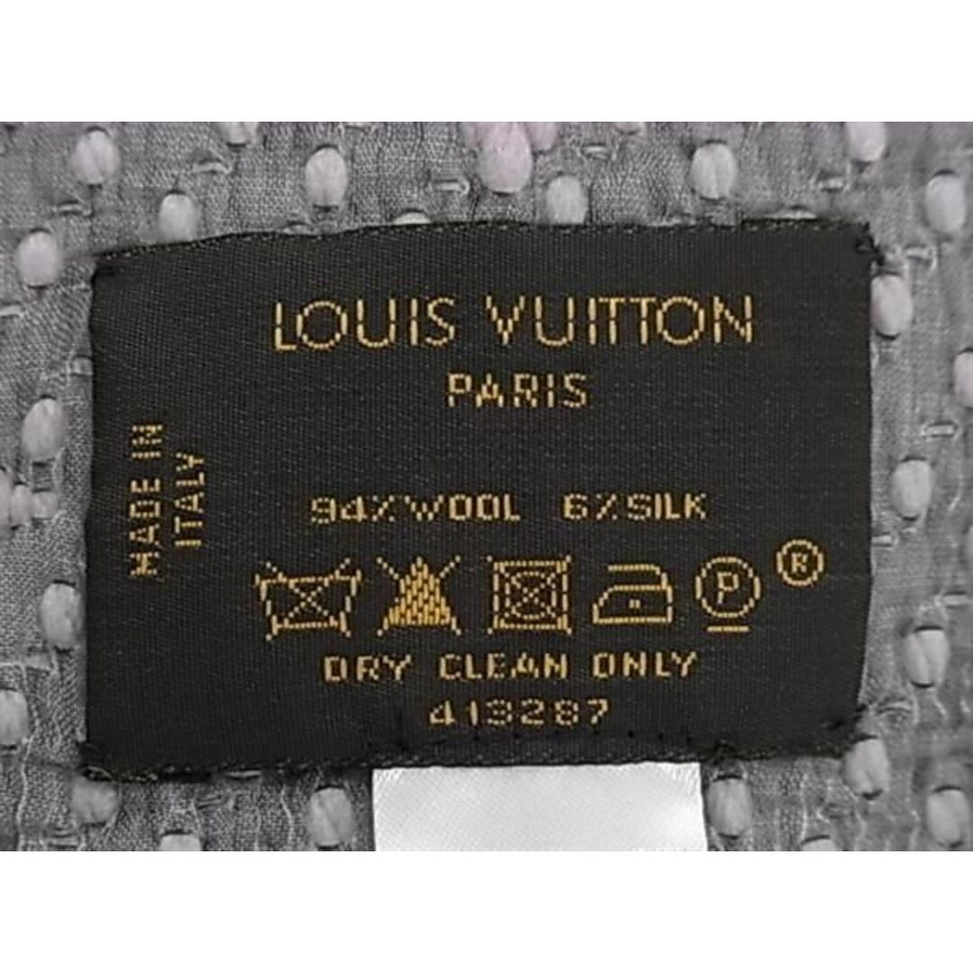 LOUIS VUITTON(ルイヴィトン)の■新品同様■ LOUIS VUITTON ルイヴィトン 413287 ウール×シルク エシャルプ ロゴマニア モノグラム マフラー メンズ グレー系 FC3473  メンズのファッション小物(その他)の商品写真