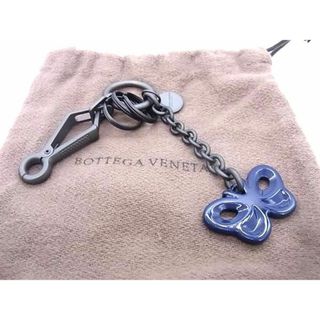 ボッテガヴェネタ(Bottega Veneta)の■新品同様■ BOTTEGA VENETA ボッテガヴェネタ バタフライ 蝶 キーホルダー チャーム シルバー系×ネイビー系 AS7493 (その他)