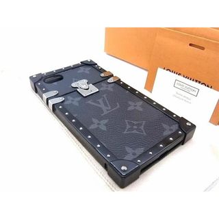 ルイヴィトン(LOUIS VUITTON)の■美品■ LOUIS VUITTON ルイヴィトン M64489 アイ トランク  iPhone7/8/SE アイホンケース ブラック系 FC0027 (その他)