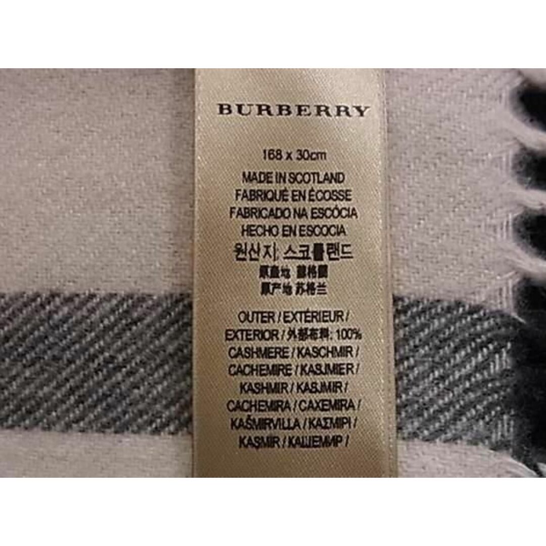 BURBERRY(バーバリー)の■新品■未使用■ BURBERRY バーバリー ノバチェック カシミヤ100％ フリンジ マフラー ストール ライトベージュ系×ブラック系 FC2597  レディースのファッション小物(マフラー/ショール)の商品写真