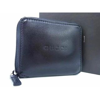 グッチ(Gucci)の■新品同様■ GUCCI グッチ 030 2184 1272 レザー コインケース コインパース 小銭入れ メンズ レディース ブラック系 FD0246 (長財布)