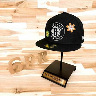 NEW ERA - レア【ニューエラ×ブルックリン・ネッツ】フローラル キャップ 花 黒×白×ピンク