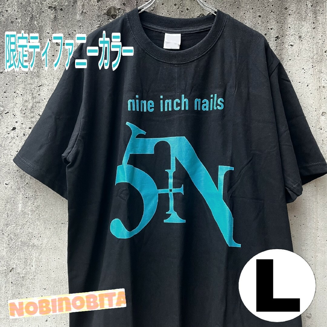 L/5Nティファニーカラー Nine inch nails   sin Tシャツ メンズのトップス(Tシャツ/カットソー(半袖/袖なし))の商品写真