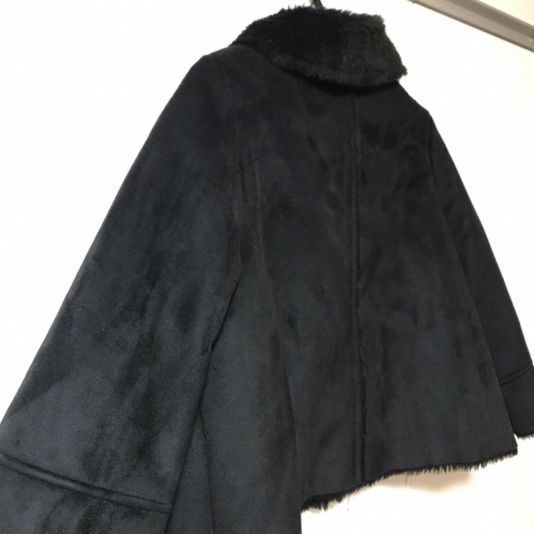 claro ムートン　ジャケット　アウター　ブラック レディースのジャケット/アウター(ムートンコート)の商品写真