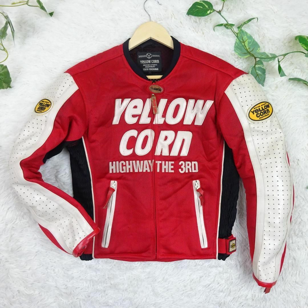 YeLLOW CORN(イエローコーン)のイエローコーン　ライダース　メッシュジャケット　肩・肘・背中パット付き　M 自動車/バイクのバイク(装備/装具)の商品写真