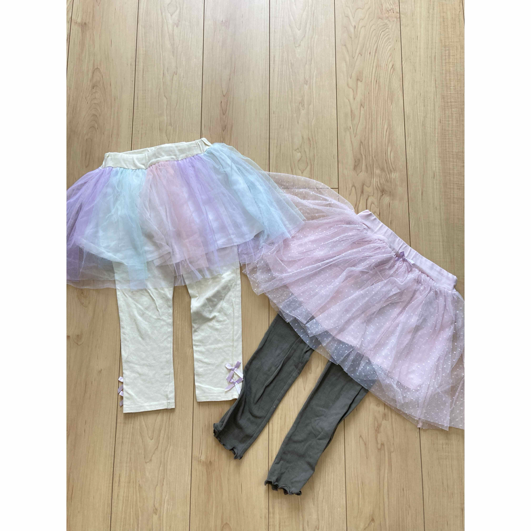 コストコ　チュールスカートレギンス2点 キッズ/ベビー/マタニティのキッズ服女の子用(90cm~)(パンツ/スパッツ)の商品写真