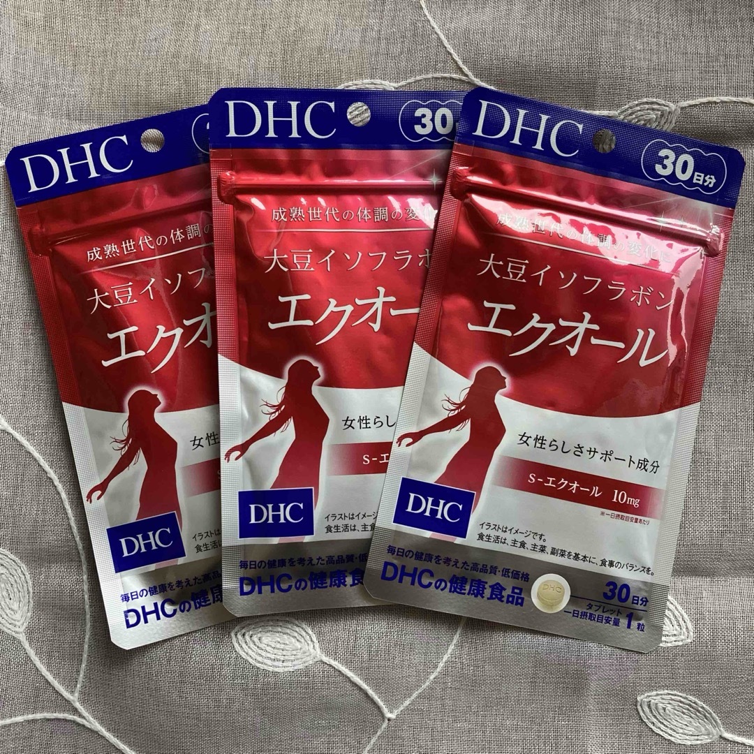 DHC(ディーエイチシー)のDHC  大豆イソフラボン　エクオール　30日分×3袋 食品/飲料/酒の健康食品(その他)の商品写真