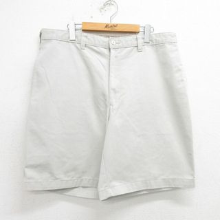 W38★古着 セントジョンズベイ ショート パンツ ショーツ メンズ 00年代 00s コットン 白系 ホワイト 24may10 中古 ボトムス 短パン ショーパン ハーフ(ワークパンツ/カーゴパンツ)