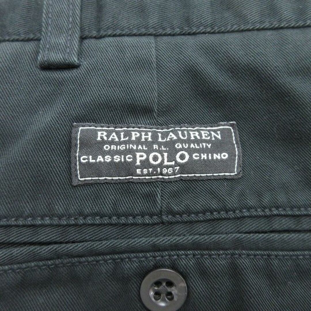 Ralph Lauren(ラルフローレン)のW42★古着 ラルフローレン Ralph Lauren ショート ブランド チノ パンツ ショーツ チノパン メンズ 90年代 90s 大きいサイズ コットン 黒 ブラック 24may10 中古 ボトムス 短パン ショーパン メンズのパンツ(ワークパンツ/カーゴパンツ)の商品写真