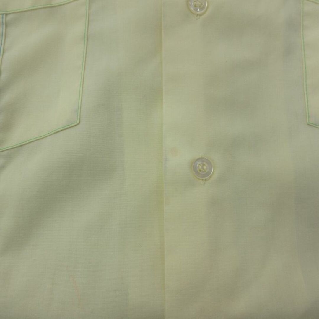 L★古着 半袖 キューバ シャツ メンズ 70年代 70s 黄 イエロー 24may10 中古 トップス メンズのトップス(シャツ)の商品写真