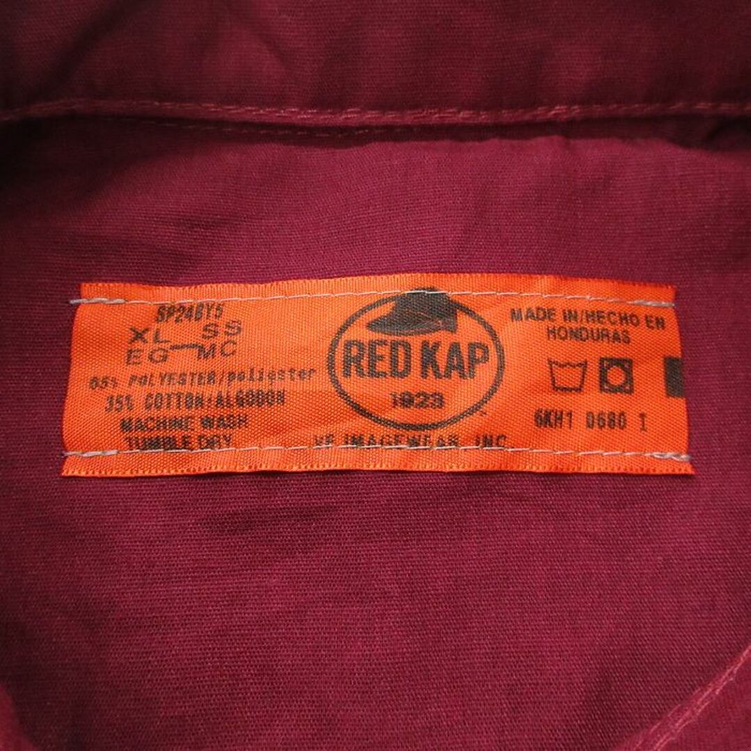 RED KAP(レッドキャップ)のXL★古着 レッドキャップ 半袖 シャツ メンズ LINGUICARUN 車 ロング丈 大きいサイズ エンジ系 【spe】 24may10 中古 トップス メンズのトップス(シャツ)の商品写真