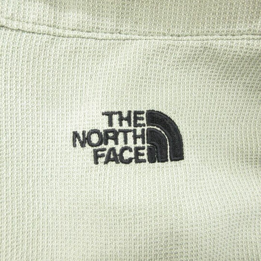 North Face(ノースフェイス)のL★古着 ノースフェイス THE NORTH FACE 半袖 シャツ メンズ 00年代 00s ワンポイントロゴ 薄緑 グリーン 24may10 中古 トップス メンズのトップス(シャツ)の商品写真