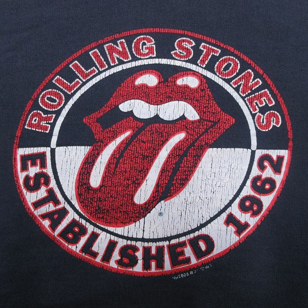 XL★古着 長袖 ロック バンド スウェット パーカー メンズ 00年代 00s ローリングストーンズ The Rolling Stones 紺 ネイビー 【spe】 24may10 中古 スエット トレーナー トップス メンズのトップス(パーカー)の商品写真