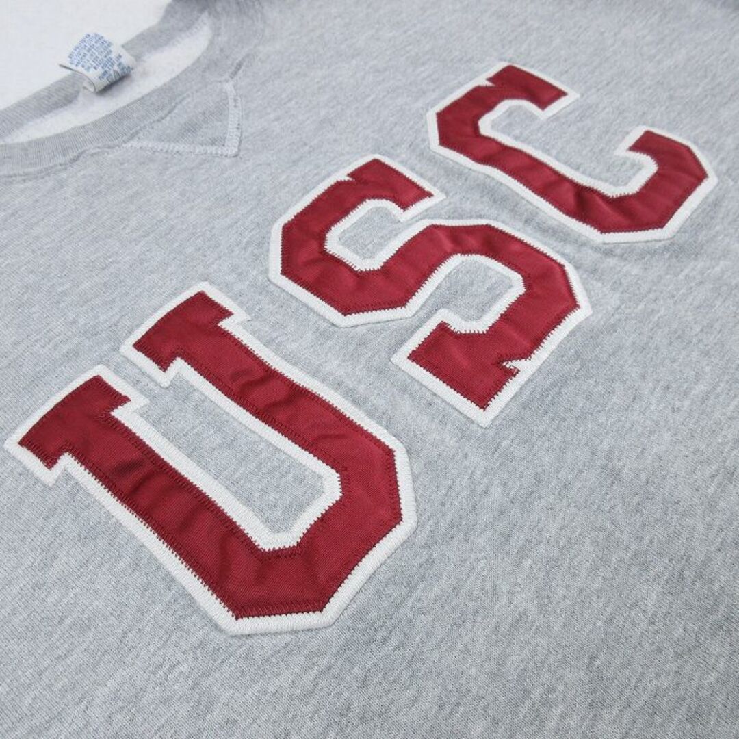 L★古着 ラッセル 長袖 スウェット メンズ 90年代 90s USC クルーネック USA製 グレー 霜降り 24may10 中古 スエット トレーナー トップス メンズのトップス(パーカー)の商品写真