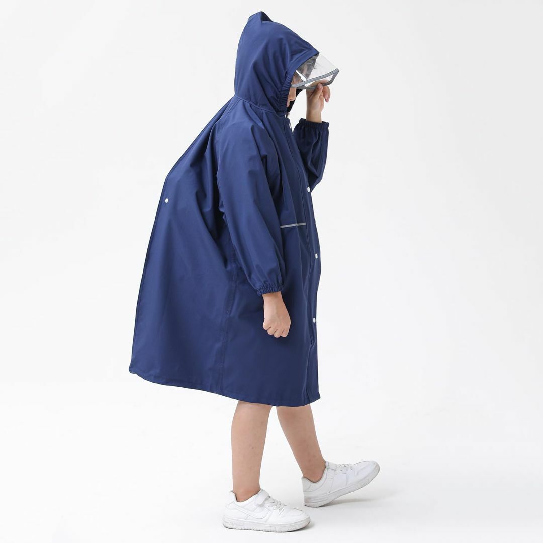 Emfay キッズ レインコート カッパ 子供 ランドセル対応 収納バック付 防 キッズ/ベビー/マタニティのベビー服(~85cm)(その他)の商品写真