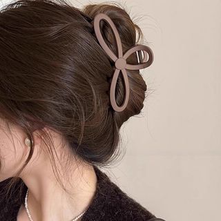 【2個セット】ヘアクリップ 髪留め シンプル　おしゃれなデザイン　大きめサイズ(バレッタ/ヘアクリップ)