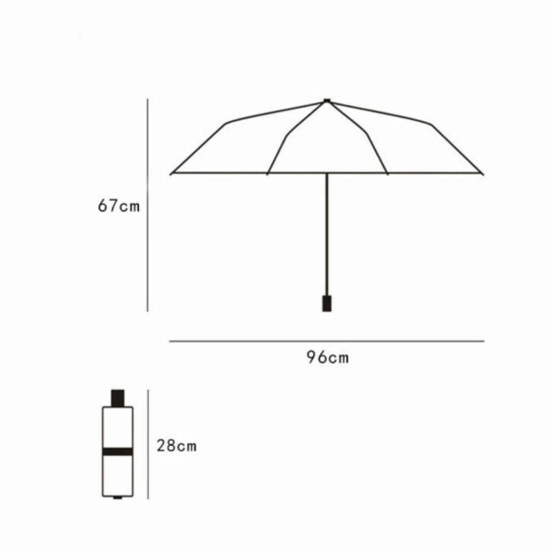 【ホワイト】日傘 折りたたみ傘 手動開閉 晴雨兼用 撥水 UVカット 雨傘 雨具 レディースのファッション小物(傘)の商品写真
