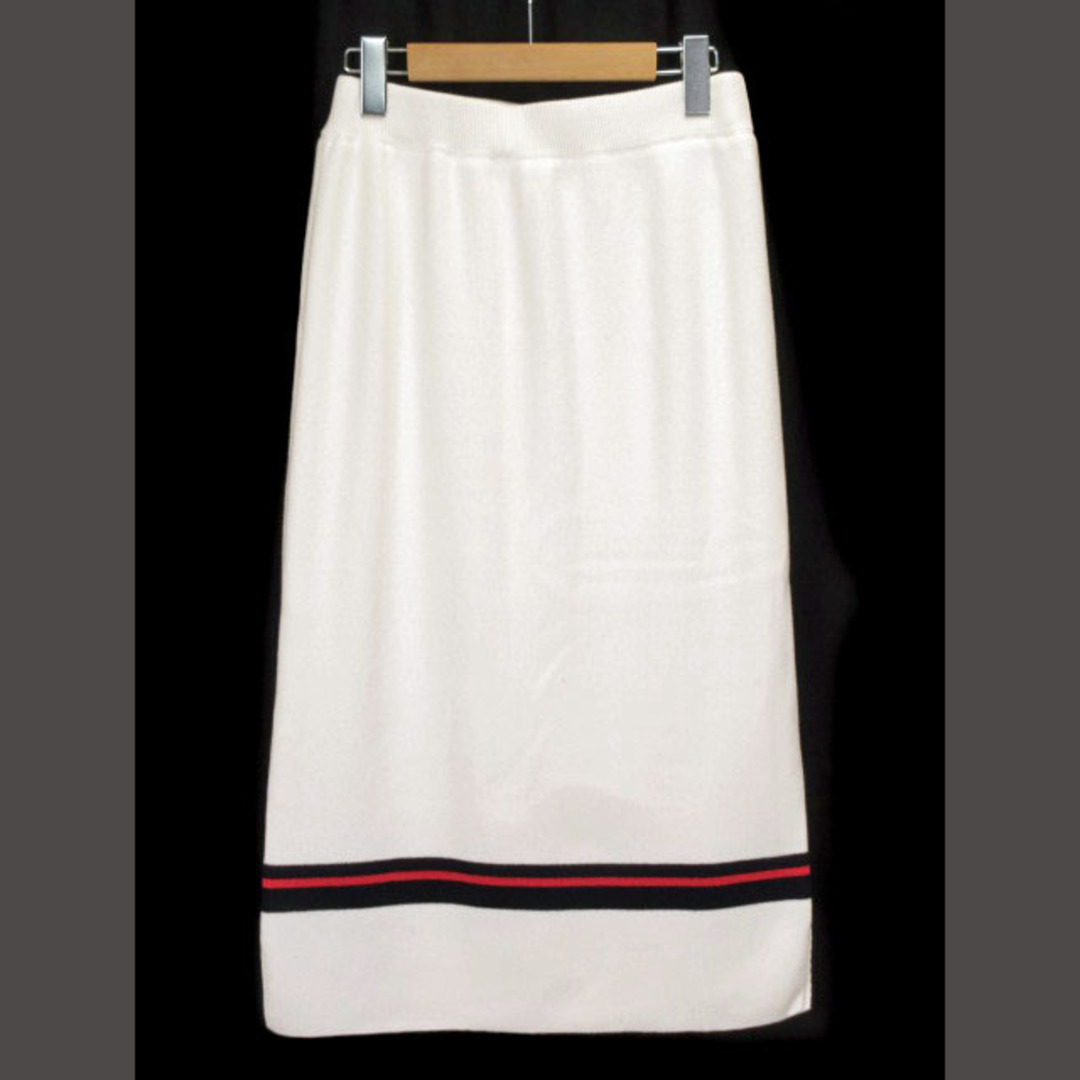 VICKY(ビッキー)のビッキー VICKY スカート タイト ニット スリット 2 白 ホワイト レディースのスカート(ひざ丈スカート)の商品写真