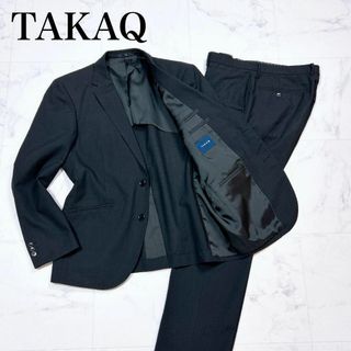 TAKA-Q - ■タカキュー スーツセットアップ メンズ シャドーチェック ブラック AB6