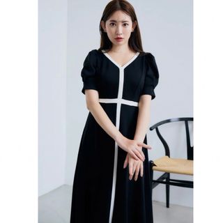 Her lip to - Puff Sleeve Jersey Dress