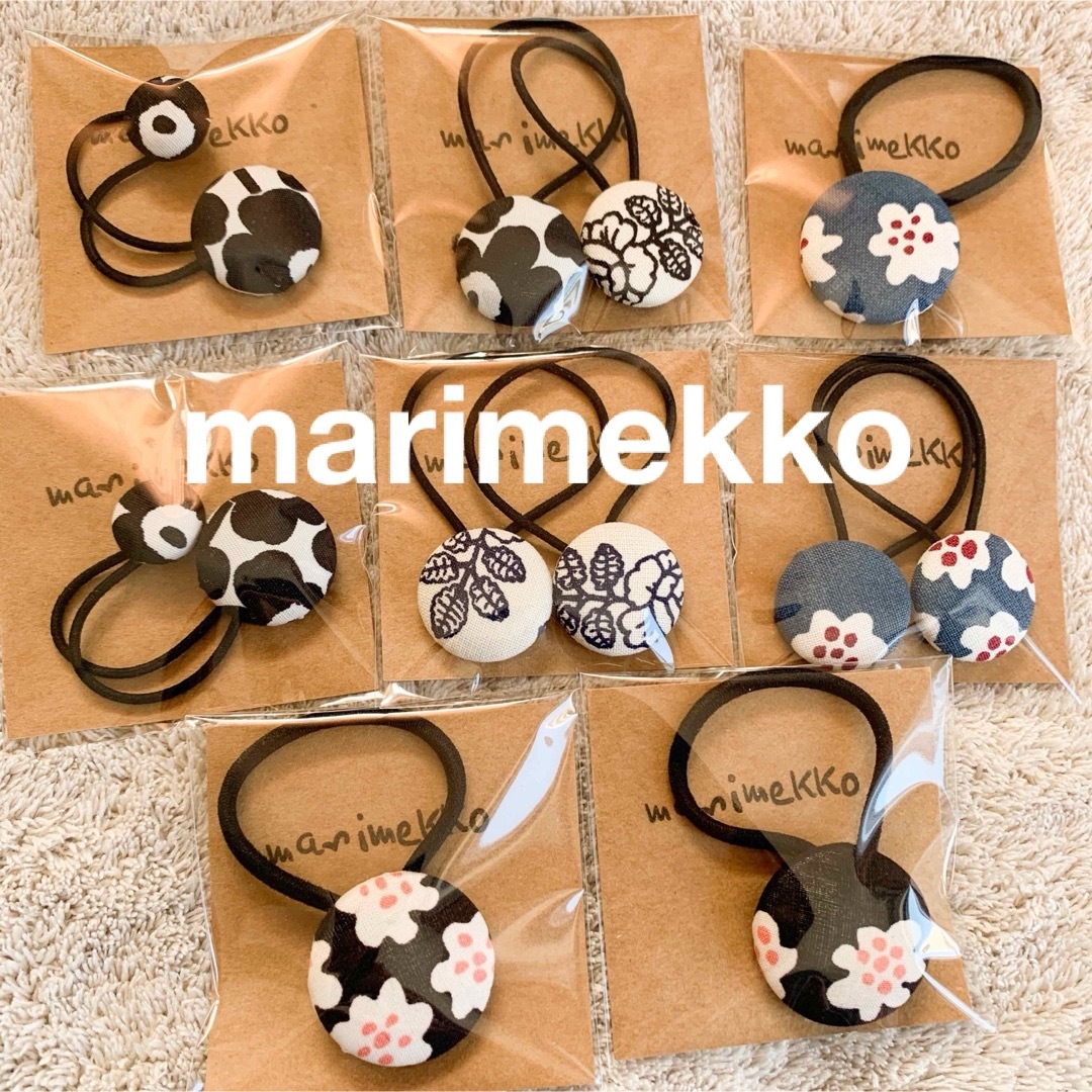 marimekko(マリメッコ)のmarimekko マリメッコ　ヘアゴム ハンドメイドのアクセサリー(ヘアアクセサリー)の商品写真