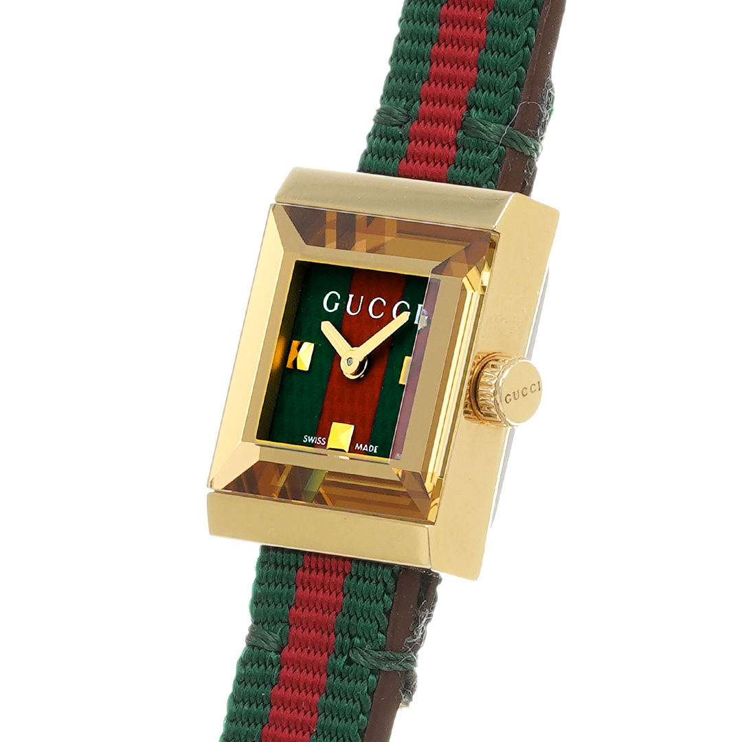 Gucci(グッチ)の中古 グッチ GUCCI YA128527 グリーン /レッド レディース 腕時計 レディースのファッション小物(腕時計)の商品写真