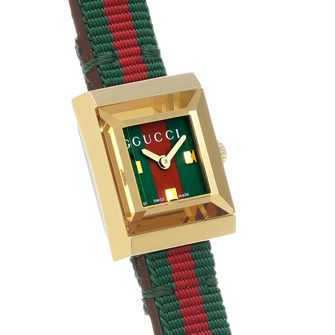 Gucci(グッチ)の中古 グッチ GUCCI YA128527 グリーン /レッド レディース 腕時計 レディースのファッション小物(腕時計)の商品写真
